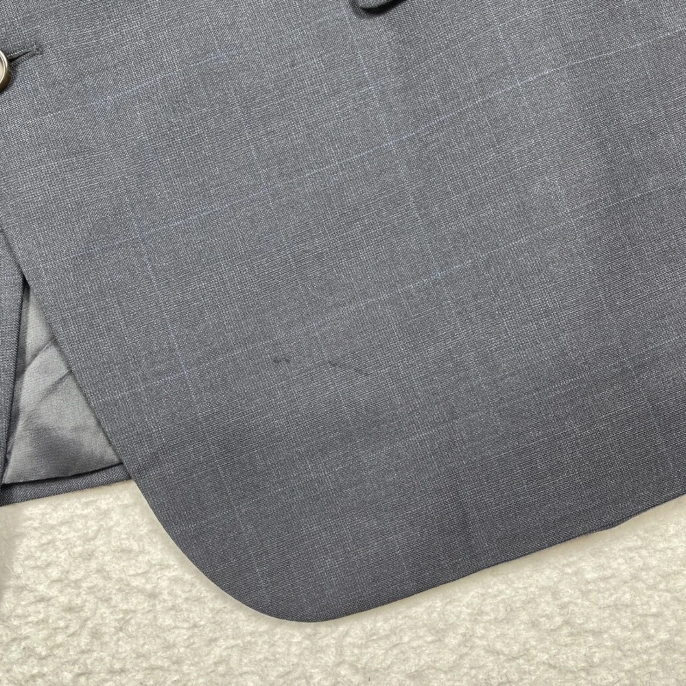 Lauren Ralph Lauren Blazer Mens 48L Blue Glen Plaid Wool Two Button Sport Coat